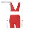 Women's Two Piece Pants 2023 Fitness Sporty Women Tracksuit Sleeveless V-neck Tank Stretchy Leggings Ribbed Bra 2 Set Solid Streetwear