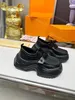 Designerschoenen Leren schoenen Dames Loafers Rubber veterschoenen Platformschoen Dikke bodem Verhoging Trainers Bedrukking Jurkschoen met doos