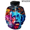 Erkek Hoodies 2023 Graffiti Erkekler Kadın Çocuklar 3D Baskı Sweatshirt Komik Sanat Sweatshirtler Gündelik Erkek Kız Çocuklar Serin Hoodie Kroper