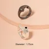 Cluster Ringe Ins Kreative Yin Yang Klatsch Ring Einfache Metall Tropfen Öl Tai Chi Gepaart Set Für Frauen Männer Paar mode Schmuck Geschenk