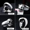 Solitaire Ring Zabra Real 925 Sterling Silver Punk Skull Men Vintage Rings for Women Lovers Fashion Coola Jewelry Anillos de Plata 231007