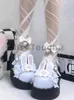 Chaussures de robe japonaise Kawaii Lolita Mary Janes femmes en forme de coeur Vintage pompes douces femme croisée élégante mode 2023