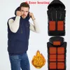 Outdoor Jackets Hoodies 9 Areas Thickening Heated Vest Hooded MenWomen Hunting Rapid Heating Winter Super Warm 231007