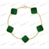 Diseñador de joyas van cleefity Trébol de cuatro hojas Collar de diseñador Pulsera Oro de 18 quilates Concha de ágata Regalo de nácar para mujeres niñas Boda Día de la madre 665663