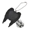 Keychains Transfer Printing Pendant Angel Wing Blank Decoration Heat Sublimation Car Keychain Ornament Hand Heart Shape Charm