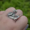 Anillos de racimo 1 unids Sanlan Vintage aleación caracol hongo anillo para mujeres y hombres naturaleza animales amantes joyería