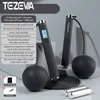 Jump Ropes TEZEWA Weighted Jump Rope Wire Cordless Jump Ropes Fitness Exercise Jumping Skipping Rope Exercise Professional Crossfit 231007