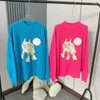 Maglioni da donna Stile coreano di alta qualità Autunno Casual Dolce Street Girocollo Pullover Manica lunga Maiale lavorato a maglia maglione da donna