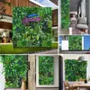 Decorative Flowers Artificial Plant Rattan Fake Panel Lawn Simulation 20X20in Green Leaf Grass Mesh Grille Wall Decoration Outdoor Indoor