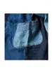 Camicie casual da uomo Denim Wash Stampa Patchwork Camicia a maniche lunghe Giacca unisex Abbigliamento stile giapponese Y2k Abbigliamento per donna