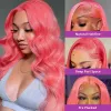 Pink Lace Front Wig Human Hair 13x4 Hd Lace Frontal Wig Brazilian 613 Colored Body Wave Synthetic Lace Front Wigs For Women Cosplay
