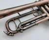 Real Pictures Bb Trumpet Antique Copper Plated Custom Logo With Case Accessories Free Shipping