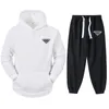 Mens Tracksuit Designer Hoodie and Pants Set Basketball Street Wear Sweatshirt sportkläder märke bomullsmaterial stickat tvådelar set europeiska och amerikanska storlekar