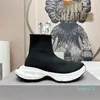 2023-Wholesale Tasarımcı 3xl Sock Shoes Moda Retros Erkekler Kadın Nefes Alabilir Platform Sneaker Siyah Beyaz Mesh Streç Spor Gündelik Ayakkabı Lüks Açık Eğitmenler