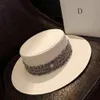 Sombreros de ala ancha para mujer Sombrero para el sol para mujer Verano femenino M Letra Visera de paja Gorras para mujer Beach227q