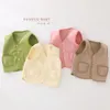 Vest Kinderen Effen Warm Vest voor Jongens Lente Herfst Pluche Wollen Vesten Mode Kinderen Top Kleding Meisjes Jassen Outfit 231007