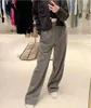 Francese - Autunno/Inverno Nuovo san-dro-e misto lana Pantaloni semplici e casual con lacci in vita elastica a gamba larga Pantaloni di lana da donna