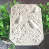 قوالب الخبز السكر الطيور والزهرة السيليكون قالب فندان كعكة تزيين أدوات الشوكولاتة gumpaste