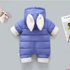 Down Coat Born Fashion Winter Thicken Children Snowsuit Cottonpadded Baby Girl Clothes Boy Plus Velvet Cute Jumpsuits Bodysuit 231007