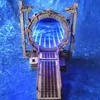 Led Rave Toy Multidimensional Magic Portal Galaxy Gate Mysterious Space Home Ornaments LED Handmade Wooden Decoration Multiple Layers Frame 231007