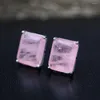 Stud Earrings Square Fusion Earring For Women Nature Stone With Crystal Glass Party Fashion Jewelry Female Accessories Wholesale