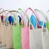 Present Wrap 10 Pack Linen Easter Bags Dual Layer Diy Tote Jute Treat Packing Cotton Ear Bag For Party Gifts Decor Supplies