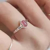 Кольца кластера BF CLUB из стерлингового серебра 925 пробы для женщин с красным камнем, модное винтажное кольцо ручной работы с геометрическим рисунком, нерегулярное кольцо, подарки на вечеринку