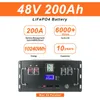 Mixer LiFePO4 48V 200Ah Battery Pack 51 2V 100Ah 120Ah 50Ah Lithium 6000 Cycles for Home RV Solar Off Grid NO Tax 231007