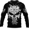 Men's Hoodies Hoodie 3D Printed Skull Graphic Top Fashion Unisex Sweatshirt Spring Hip Hop Street Oversized Casual Clothing