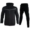 Herren Trainingsanzüge Männer Kleidung Männer Anzug Set Marke Sweatsuit Tech Hoodie Baumwolle Stretch Trainingskleidung Gute Qualität Mantel Jogginghose Sport Sets 231007