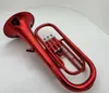 Hoge kwaliteit tenorhoorn trompet B platte 3-sleutel koperen instrument met kofferaccessoires gratis verzending