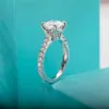 Anelli a grappolo AnuJewel 3ct D Colore Moissante Anello di fidanzamento con diamante placcato oro 18 carati per le donne intere 220921305J