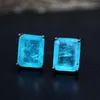 Stud Earrings Square Fusion Earring For Women Nature Stone With Crystal Glass Party Fashion Jewelry Female Accessories Wholesale