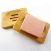 Bath Accessory Set Fashion Soap Tray Holder Natural Bamboo Wooden Soaps Dish Box Case Container Wash Shower Storage Stand Home Bathroom