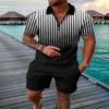 Męskie koszulki męskie ubrania męskie Summer Men Sets Tshirt Outfits Shorts Shorts Tracksuit Fashion Solid Kolor 2 sztuki T-S2570