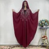 Etnik Giyim Süper Boyut Kadınlar İçin Afrika Elbiseleri Dashiki Elmas Boncuklar Şifon Giysileri Abaya Dubai Boubou Robe Afrika Elbise Hoodie