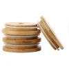70 mm 88 mm bambus kubek pokrywki wielokrotnego użytku drewniana pokrywka słoika masonem z otwóriem słomkowym i silikonową miską uszczelniającą