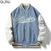 Erkek Ceketler Vintage Varsity Bombacı Ceket Erkekler Harajuku Moda Embroid College Counts y2k Street Beyzbol Üniforma Kadınlar Büyük Boy