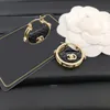 20 lettere di gioielli a design misto in stile stallone orecchini in oro 18k donne placcate in oro cristallo hoop orecchino di nozze