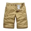 Męskie spodenki zabytkowe krótkie spodnie bawełniane spodnie Bermudy Mężczyzna prosta praca swobodna plaża khaki ładunek spodni men1230l