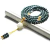 Charmarmband grön hud väderbitna yin bodhi hand strängfrö original 108 vit jade armband halsband radband