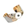 Nubuk 015 Übertriebene Schmetterlingsarmmanschette Armbinde Armband Großer Armreif 18 mm Druckknopfschmuck für Frauen275H