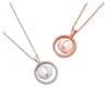 Pendientes Messis Diseñador Moda de lujo Mujeres Move Fortune Circle Collar Femenino INS Luz Estilo de lujo Charm Colgante Joyería Regalos para mujeres