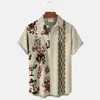 Men's Casual Shirts Summer Shirt For Hawaiian Beach Funny Pattern Print Short Sleeve Daily Imported Clothing Vacation Oversized Floral