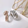 16 Serpentine Ring Diamond Open Ring High Quality Fast Fashion Luxury Jewelry Accessories