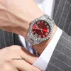 Diamanten Horloge Rolaxs Zwitserse Mechanische Horloges Horloges Iced Out Horloge Heren Volledige Diamant Heren Horloges CZ Quartz Heren Waterdicht Hip Hop Mannelijke Klok Gift F HBQT