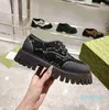 Designer nieuwe dames casual schoenen maxi veterschoen mode platform heren gepolijst leer comfortabele klassieke retro neutrale loafers