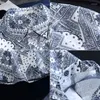 Męskie koszule w stylu bandana nadruk koszulka krótkie rękawy Summer mężczyźni modne luźne nerkowce kwiat hawajski cienki