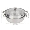 Double chaudière en acier inoxydable de 28CM, marmite monocouche, cuiseur à vapeur, ustensiles de cuisine, cuisinière à gaz domestique, vapeur