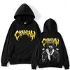 メンズフーディーズ2023アニメチェーンソーマンAki Denji Power Metal Hoodie Manga両面グラフィックスウェットシャツ女性のヒップホップカップル